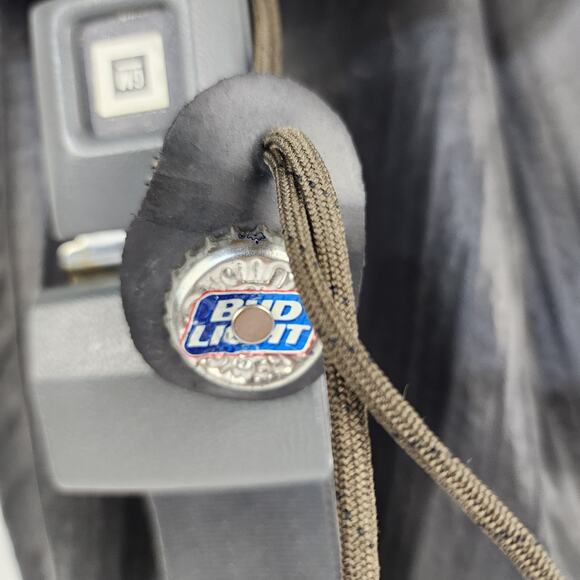 Recycle Revolution Backpack Seatbelt Buckle Tire Illinois license plate top Vtg